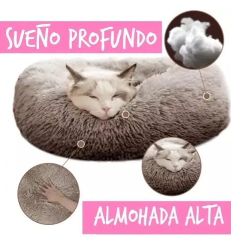 Cama Perro Mascota Antiestres Felpa Talla S y M
