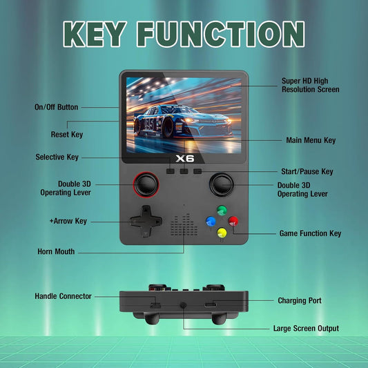 Consola de juegos Portátil X6 Retro